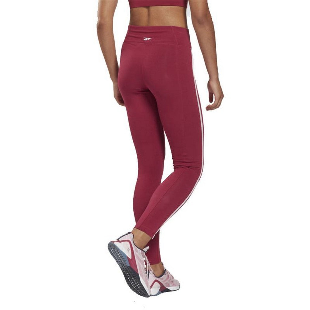 Leggings sportivi Reebok Pping Cotton W Rosso Scuro