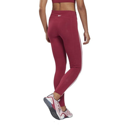 Leggings sportivi Reebok Pping Cotton W Rosso Scuro