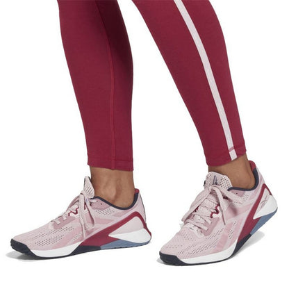 Leggings sportivi Reebok Pping Cotton W Rosso Scuro