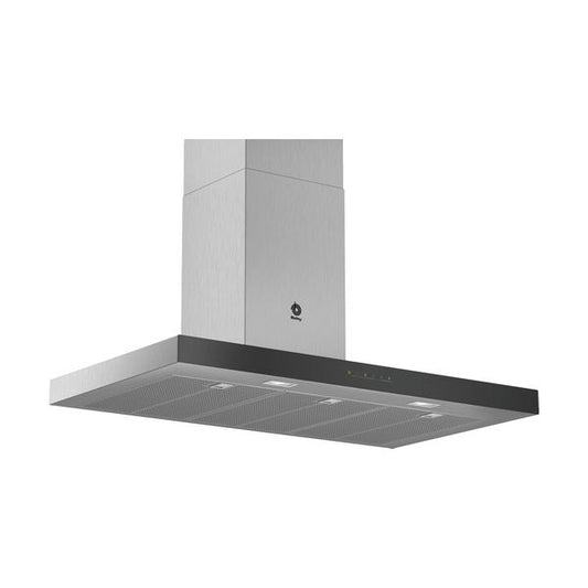 Cappa Tradizionale Balay 3BC097GNC 90 cm 710 m3/h 65 dB Touch Control Acciaio inox Nero