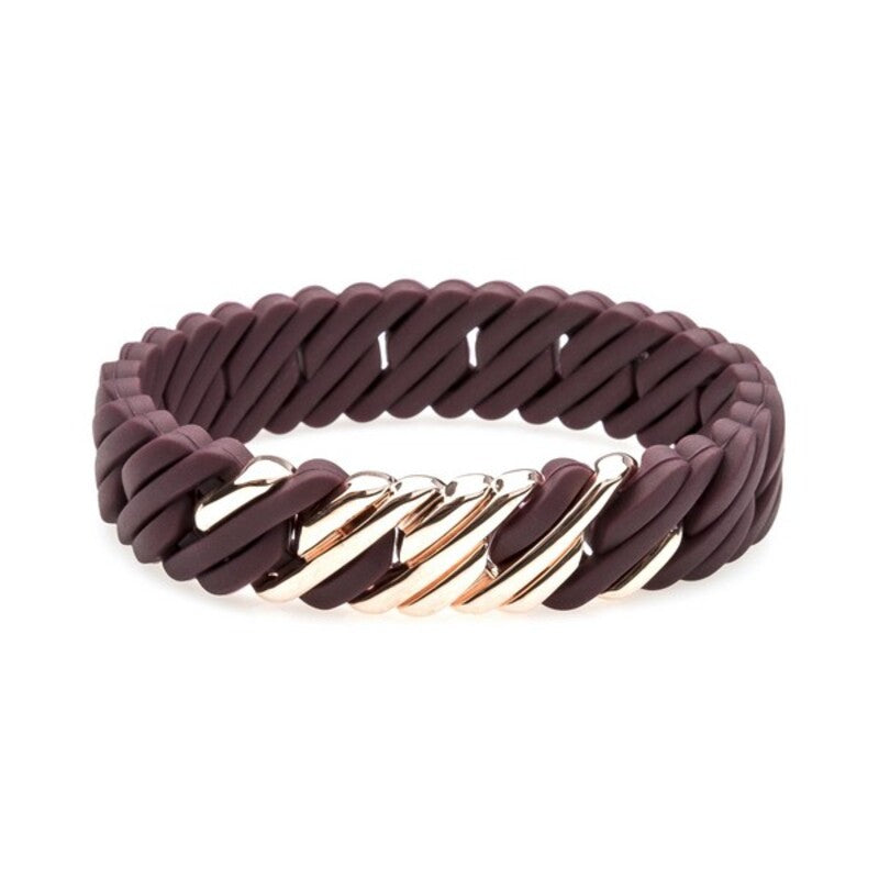 Bracciale da donna TheRubz Silicone Acciaio inossidabile Acciaio/Silicone