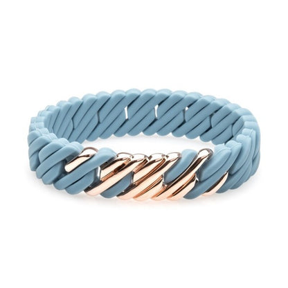 Bracciale da donna TheRubz Silicone Acciaio inossidabile Acciaio/Silicone