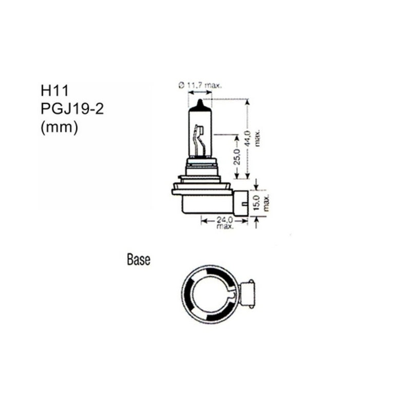 Lampadina per auto M-Tech PTZSW11-DUO H11 12V 55W