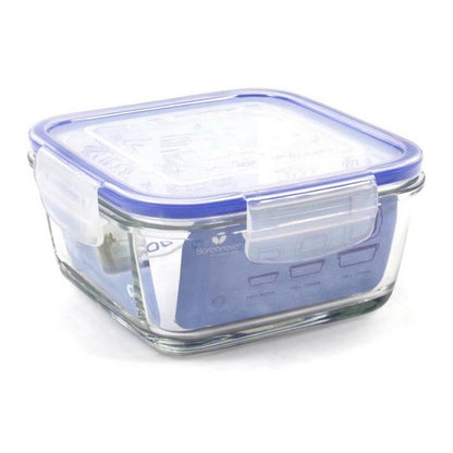 Hermetic Lunch Box Borgonovo Transparent Squared