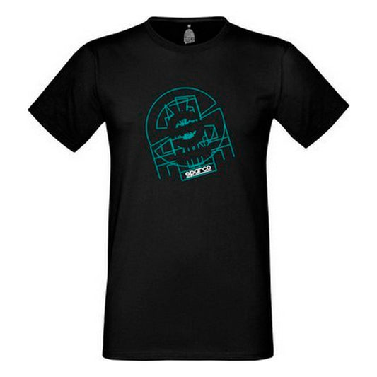 Men’s Short Sleeve T-Shirt Sparco Tron Black