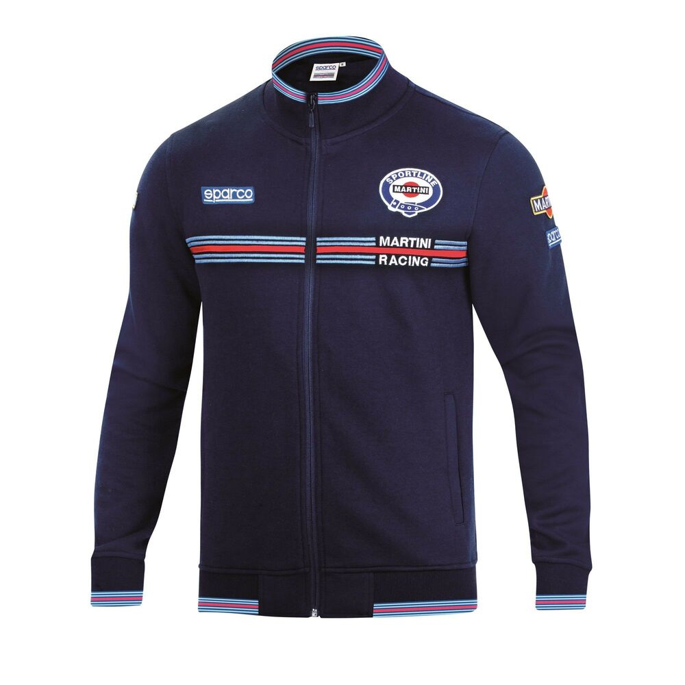 Felpa da Uomo senza Cappuccio Sparco MARTINI RACING Taglia M Blu Navy