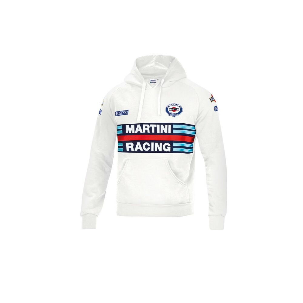 Felpa con cappuccio da uomo Sparco MARTINI RACING Taglia XL Bianca