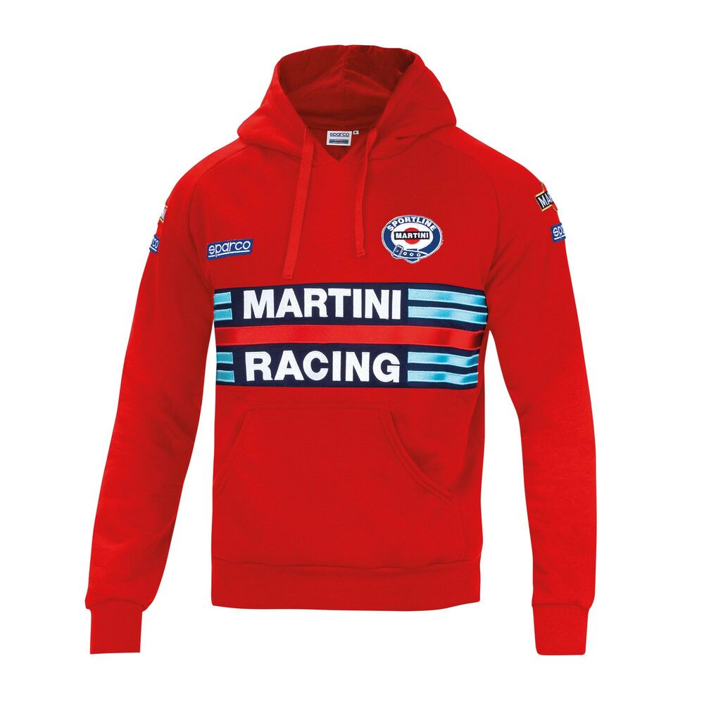 Felpa con cappuccio da uomo Sparco MARTINI RACING Rossa Taglia XL