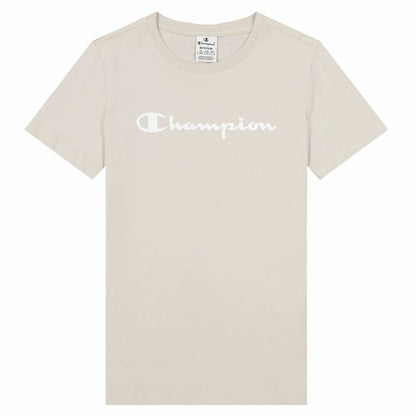 T-shirt a maniche corte da donna Champion Big Script Logo Bianca