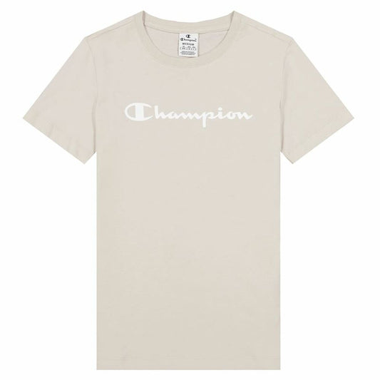 T-shirt a maniche corte da donna Champion Big Script Logo Bianca