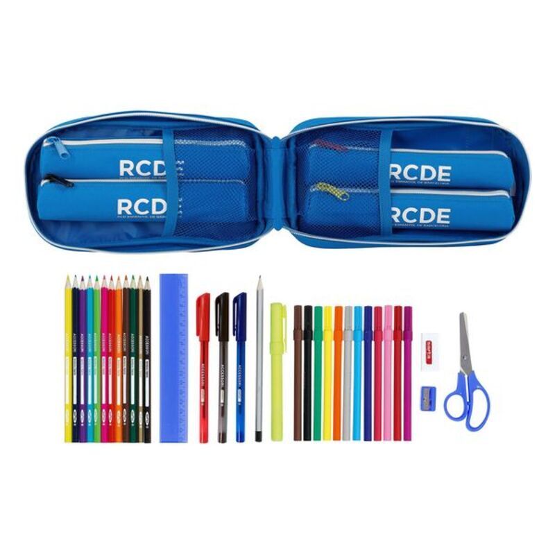 Astuccio Zaino RCD Espanyol Blu Bianco (33 Pezzi)