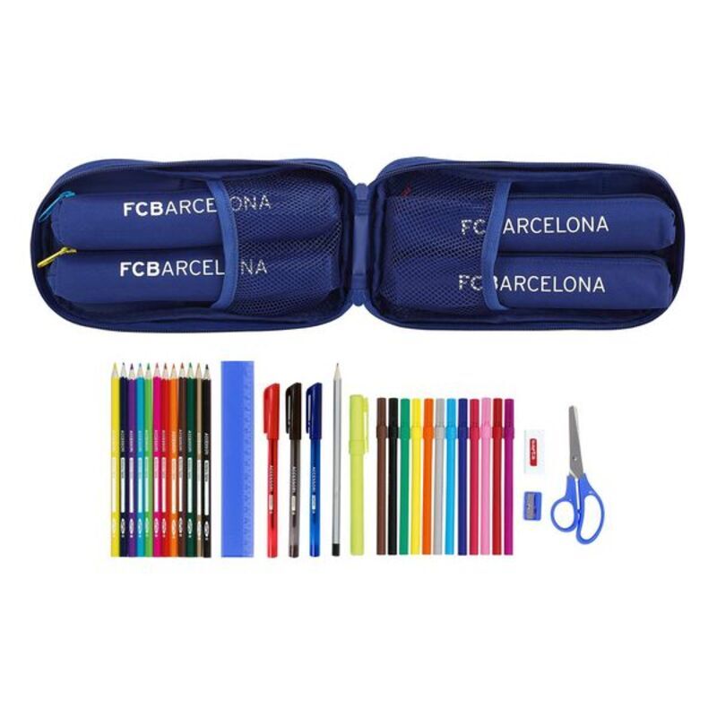 Zaino Astuccio FC Barcelona Blu (33 Pezzi)