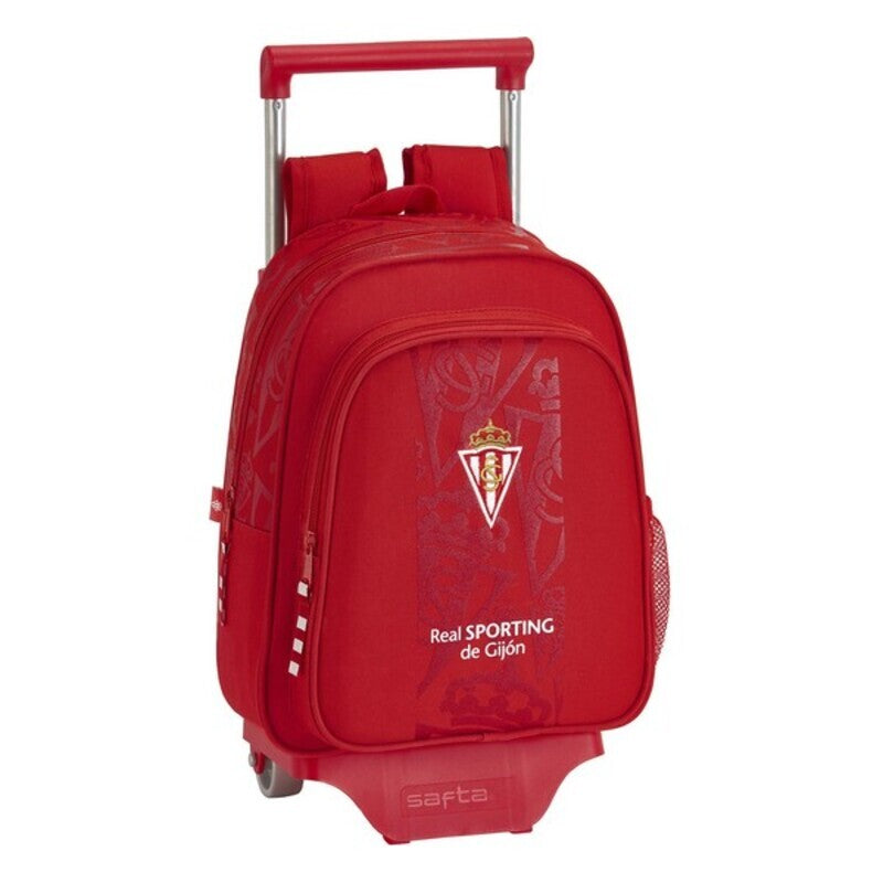 Zaino scolastico con ruote 705 Real Sporting de Gijón Rosso