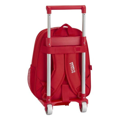 Zaino scolastico con ruote 705 Real Sporting de Gijón Rosso