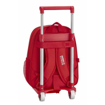 Zaino scolastico con ruote 705 Real Sporting de Gijón Rosso