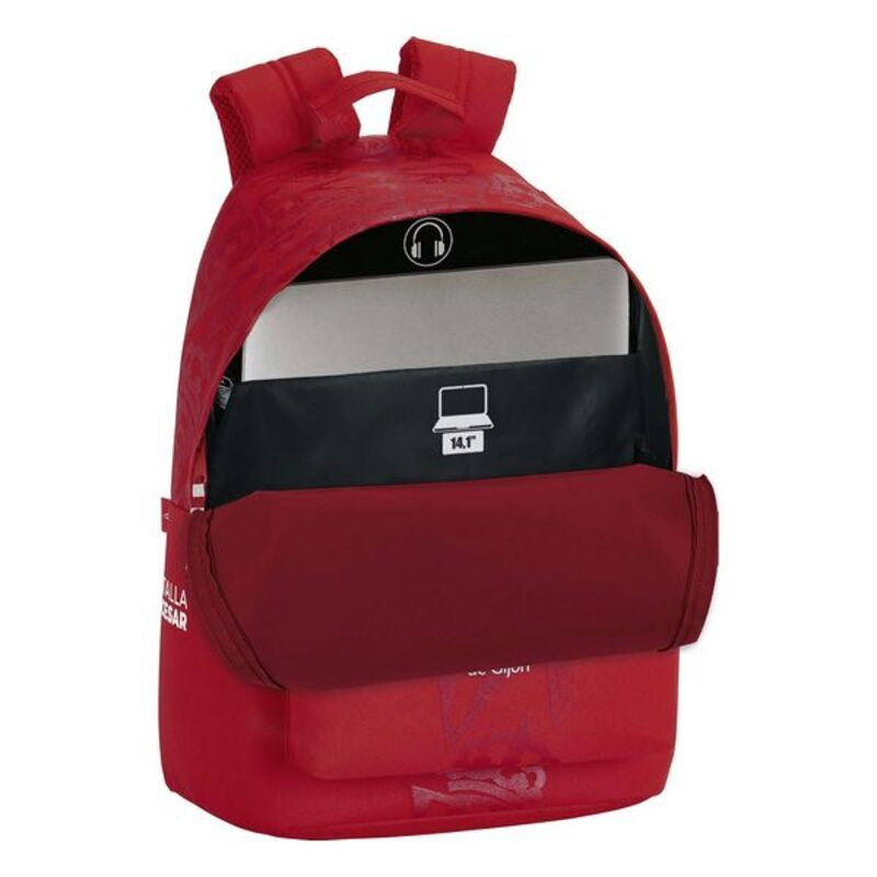 Zaino porta pc Real Sporting de Gijón 14,1'' Rosso