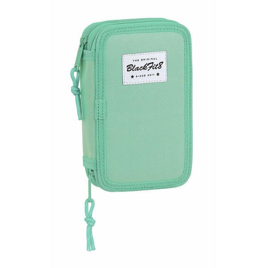 Double Pencil Case BlackFit8 Turquoise (28 pcs)