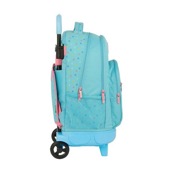 Zaino Scuola con Ruote Compact Benetton Candy Azzurro