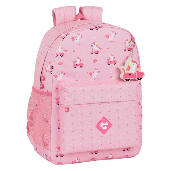 Borsa per la scuola Glow Lab Unicorn Day Rosa