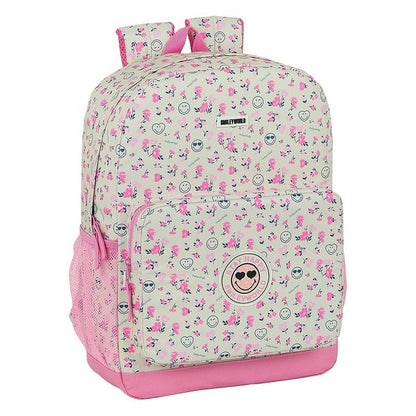 Zaino Scuola Smiley World Garden Bianco Rosa