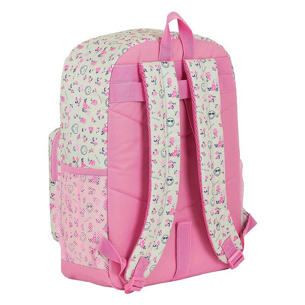 Zaino Scuola Smiley World Garden Bianco Rosa