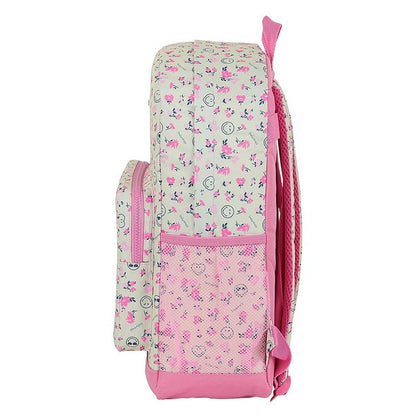 Zaino Scuola Smiley World Garden Bianco Rosa