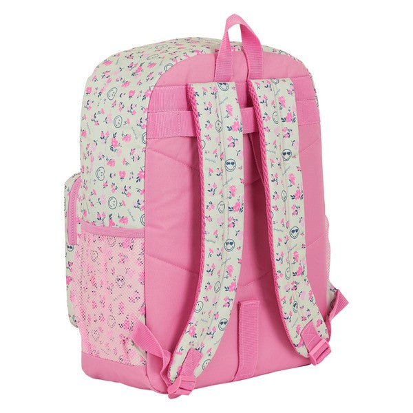 Zaino Scuola Smiley World Garden Bianco Rosa
