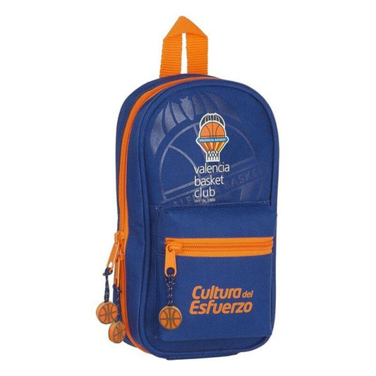 Zaino Astuccio Valencia Basket Blu Arancione (33 Pezzi)