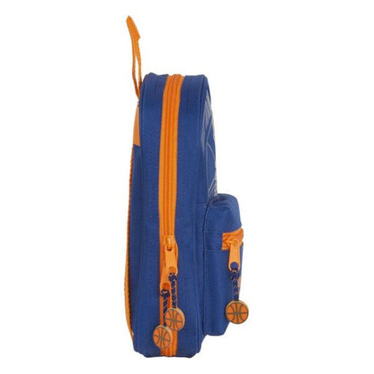 Backpack Pencil Case Valencia Basket Blue Orange (33 Pieces)