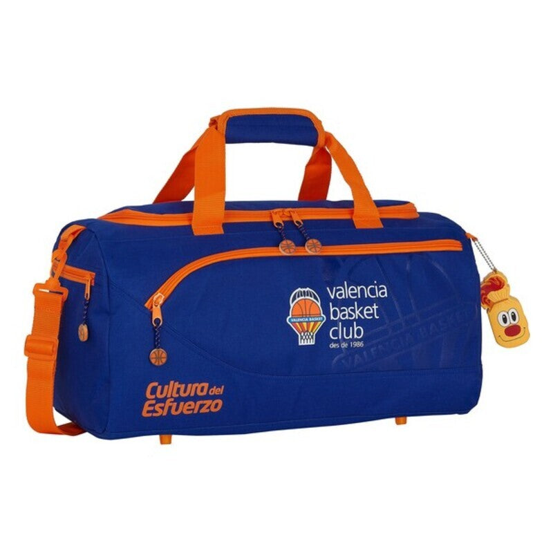 Borsa sportiva Valencia Basket Blu Arancione (50 x 25 x 25 cm)