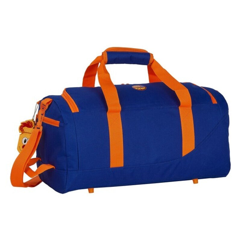 Borsa sportiva Valencia Basket Blu Arancione (50 x 25 x 25 cm)