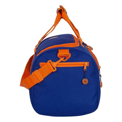 Borsa sportiva Valencia Basket Blu Arancione (50 x 25 x 25 cm)