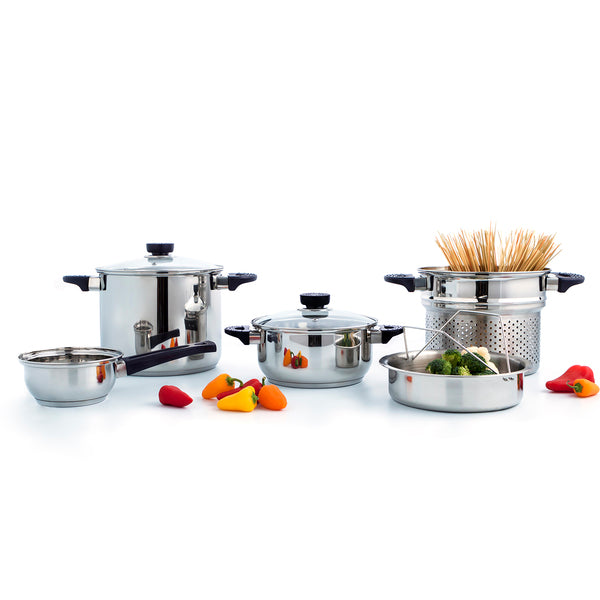 Pentole Quid Acciaio inox (5 pz) (Ø 22-24-14 cm)