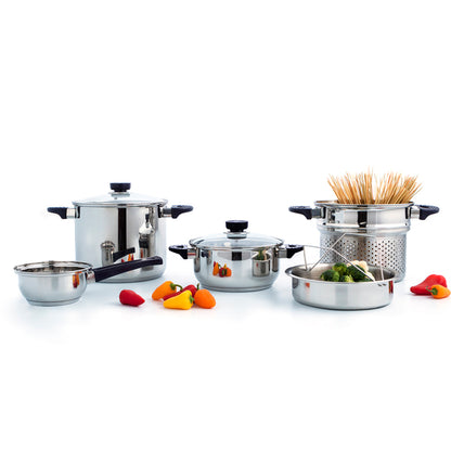 Pentole Quid Acciaio inox (5 pz) (Ø 22-24-14 cm)