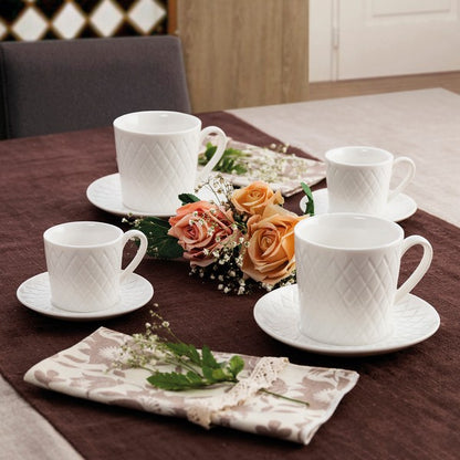 Set Tazze con Piattini Bidasoa Optical (4 pz) 9 cl