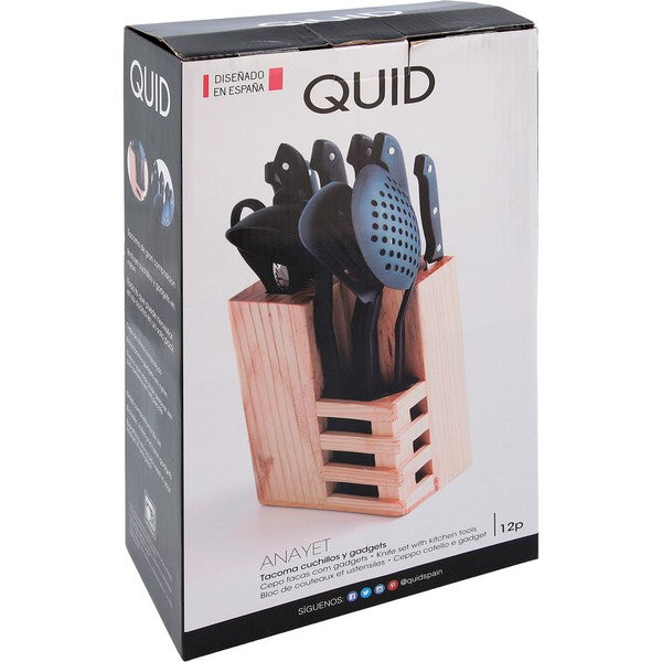 Set Coltelli da Cucina e Supporto Quid Anayet (12 pz)