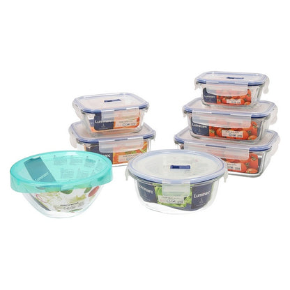 Set di contenitori per il pranzo Luminarc Pure Box Active (7 pezzi) Crystal (7 pezzi)