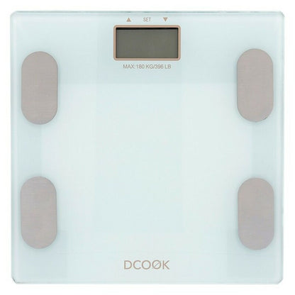 Digital Bathroom Scales Dcook White Plastic Tempered glass (30 x 30 x 2 cm)