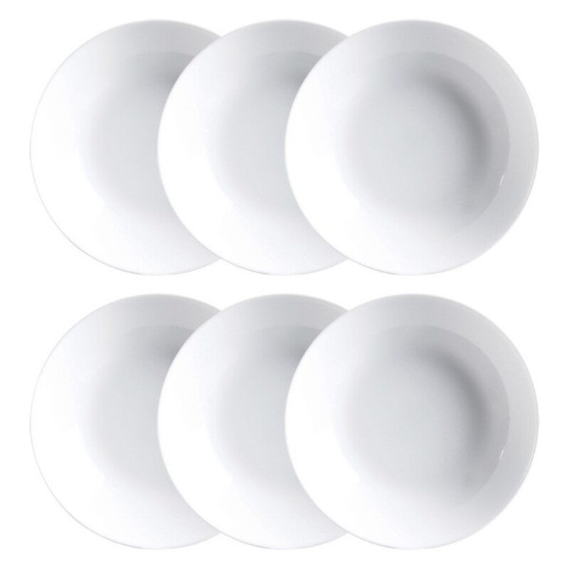 Set Piatti Luminarc Diwali 6 pz Vetro Bianco (20 cm)