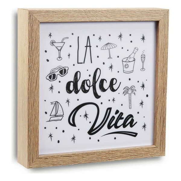 Quadro Dolce Vita MDF Legno (4 x 20 x 20 cm)