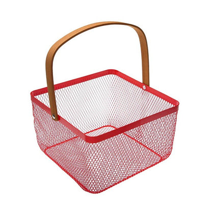 Cestino Metallo (24 x 15 x 24 cm) Rosso