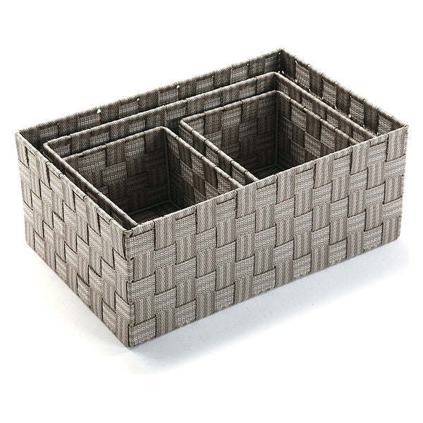 Set di scatole portaoggetti impilabili in tessuto (4 pezzi) (25 x 15 x 38 cm)