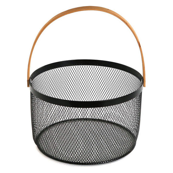 Fruit Bowl Metal/wicker (25 x 30 x 25 cm)
