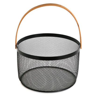 Fruit Bowl Metal/wicker (25 x 30 x 25 cm)