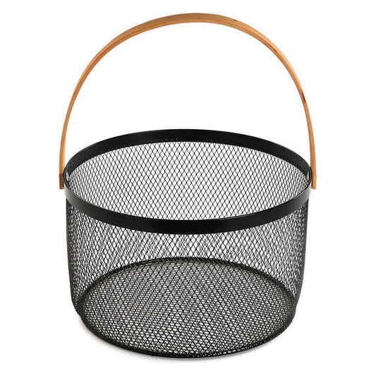 Fruit Bowl Metal/wicker (25 x 30 x 25 cm)