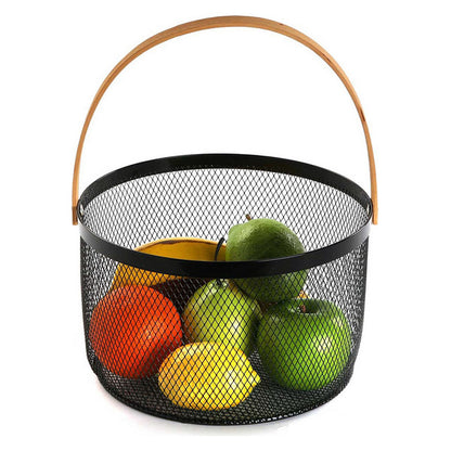 Fruit Bowl Metal/wicker (25 x 30 x 25 cm)