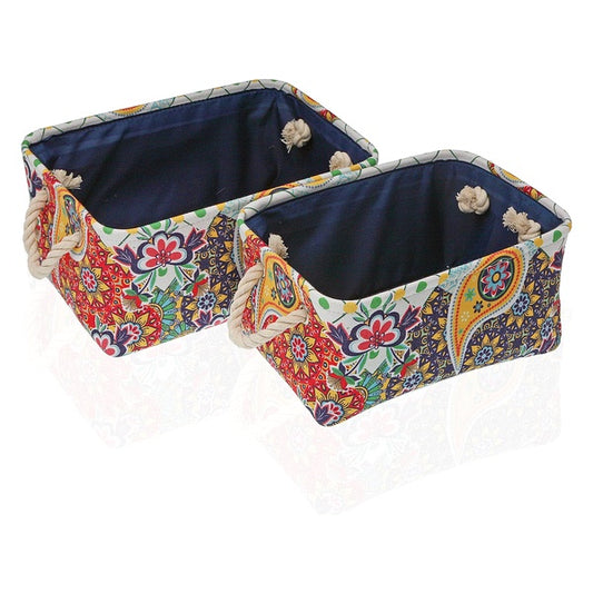 Set cesto tessile (2 pezzi) (35 x 16 x 25 cm)