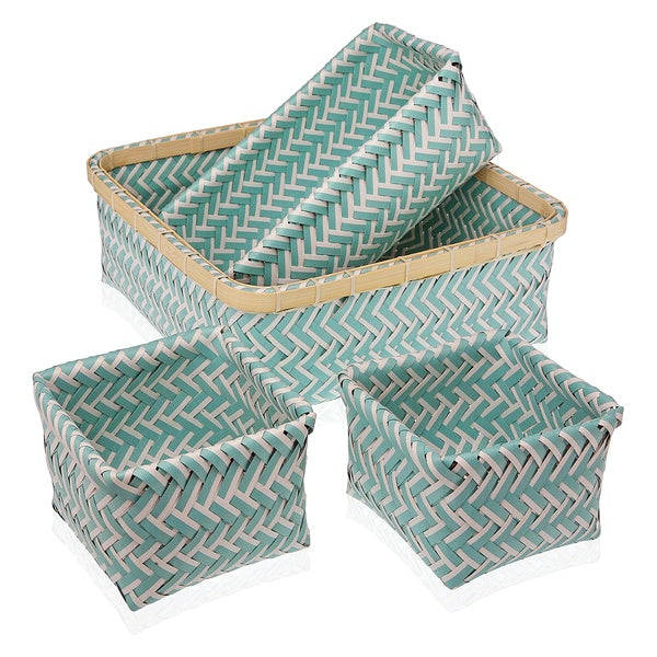 Set cestini polipropilene (4 pezzi) (31 x 12 x 31 cm)
