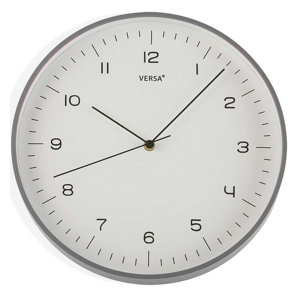 Orologio da parete in plastica (4,5 x 31,5 x 31,5 cm) Grigio