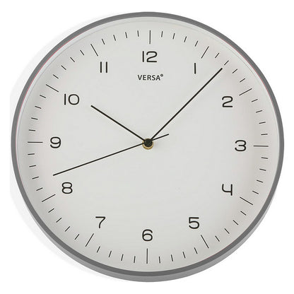 Orologio da parete in plastica (4,5 x 31,5 x 31,5 cm) Grigio